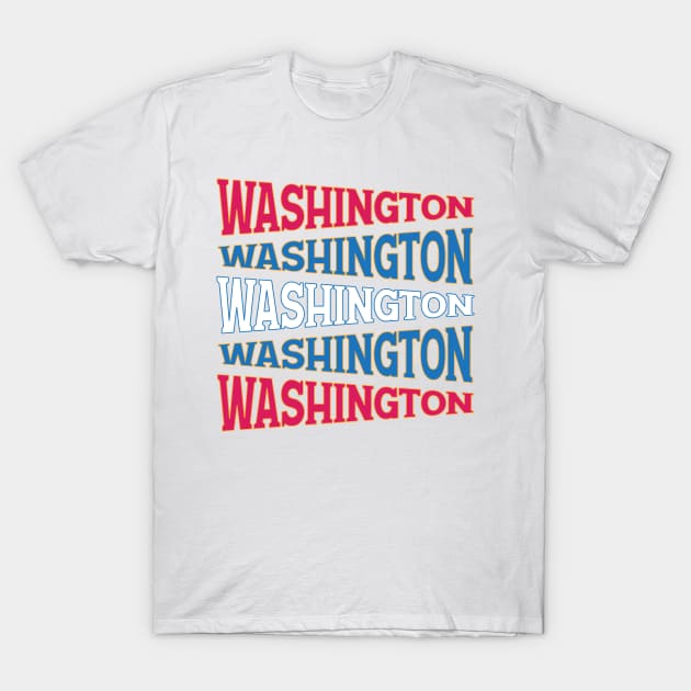 TEXT ART USA WASHINGTON T-Shirt by LAVA-ROMA-NOVA